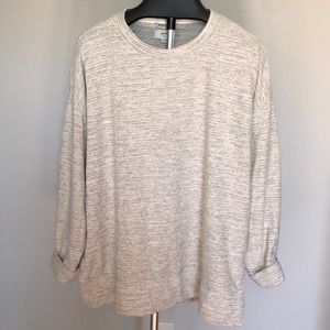 Aerie Gray Oversize Long Sleeve Crew Neck Sweater Sz M